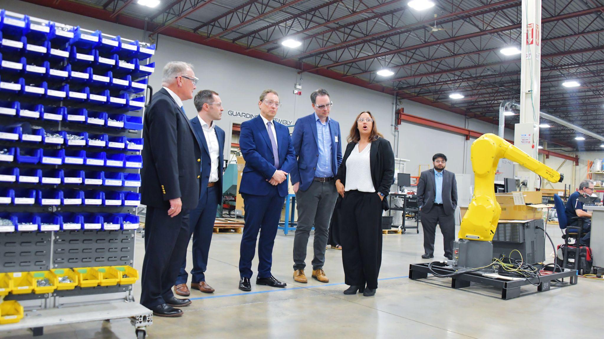 samuel automation welcomes government officials to shop floor